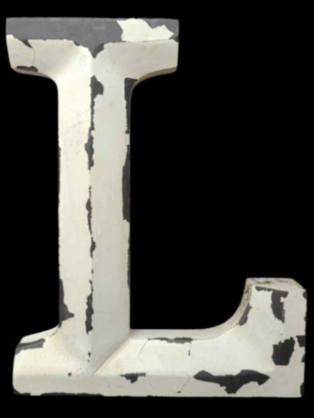 LETTER "L" DISTRESSED ALPHABET WALL HOME DECOR
